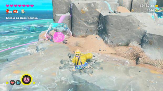 Donkey Kong Bananza - Ubicación del fósil Hoja (variante) 21 en Estrato del resort