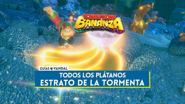 Donkey Kong Bananza - Todos los plátanos de Estrato de la tormenta y cómo conseguirlos