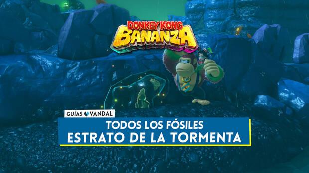 Donkey Kong Bananza - Todos los fósiles de Estrato de la tormenta y cómo conseguirlos