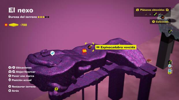 Donkey Kong Bananza - Localización en el mapa del plátano 06 en El nexo