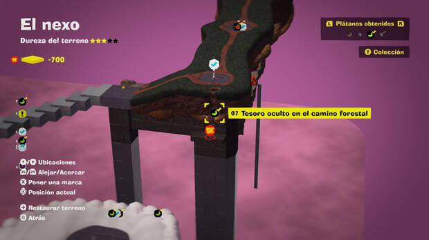 Donkey Kong Bananza - Localización en el mapa del plátano 07 en El nexo