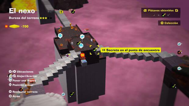 Donkey Kong Bananza - Localización en el mapa del plátano 10 en El nexo
