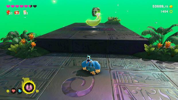 Donkey Kong Bananza - Ubicación del plátano 67 en Estrato del bosque