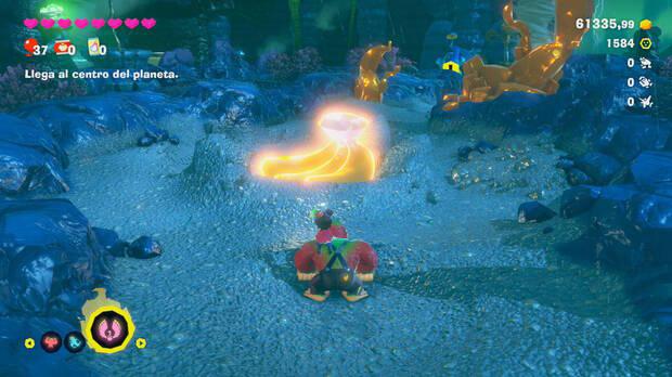 Donkey Kong Bananza - Ubicación del plátano 01 en Estrato de la tormenta
