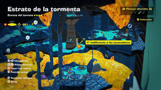 Donkey Kong Bananza - Localización en el mapa del plátano 27 en Estrato de la tormenta