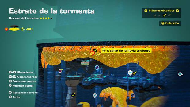 Donkey Kong Bananza - Localización en el mapa del plátano 29 en Estrato de la tormenta