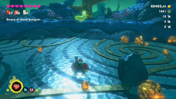 Donkey Kong Bananza - Ubicación del plátano 12 en Estrato de la tormenta