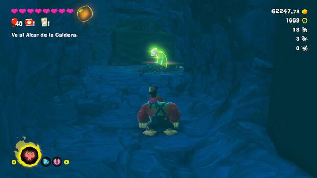 Donkey Kong Bananza - Ubicación del plátano 13 en Estrato de la tormenta