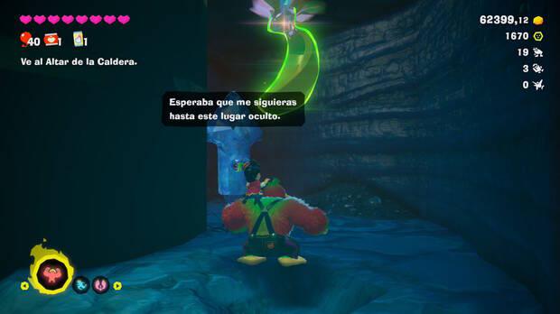 Donkey Kong Bananza - Ubicación del plátano 14 en Estrato de la tormenta
