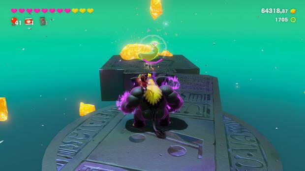 Donkey Kong Bananza - Ubicación del plátano 32 en Estrato de la tormenta