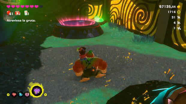 Donkey Kong Bananza - Ubicación del plátano 26 en Estrato de la tormenta