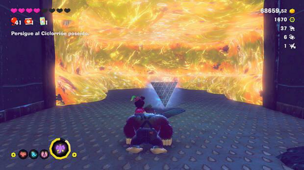 Donkey Kong Bananza - Ubicación del plátano 43 en Estrato de la tormenta