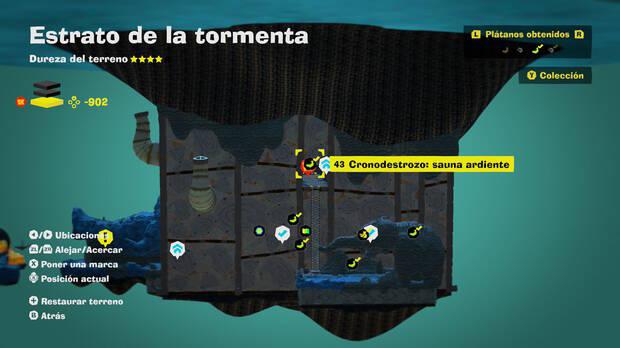 Donkey Kong Bananza - Localización en el mapa del plátano 43 en Estrato de la tormenta