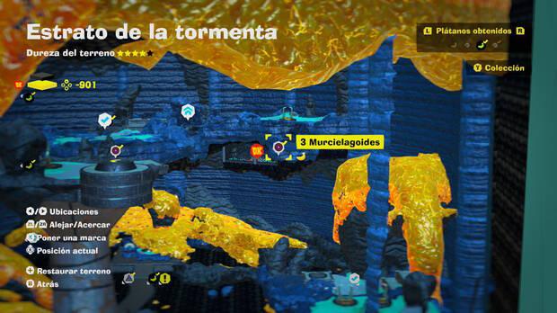 Donkey Kong Bananza - Localización en el mapa del plátano 26 en Estrato de la tormenta