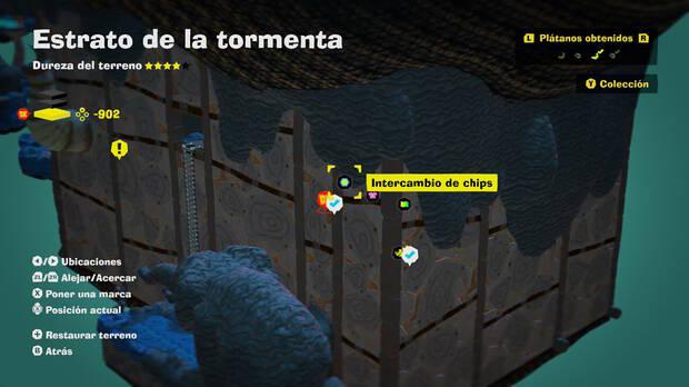 Donkey Kong Bananza - Localización en el mapa del plátano 24 en Estrato de la tormenta