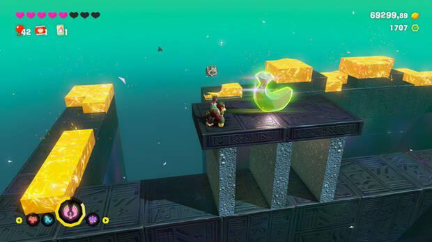 Donkey Kong Bananza - Ubicación del plátano 50 en Estrato de la tormenta
