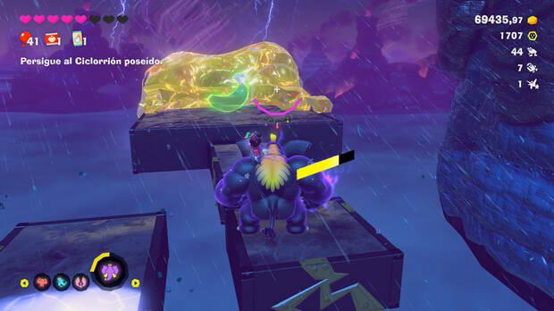 Donkey Kong Bananza - Ubicación del plátano 52 en Estrato de la tormenta