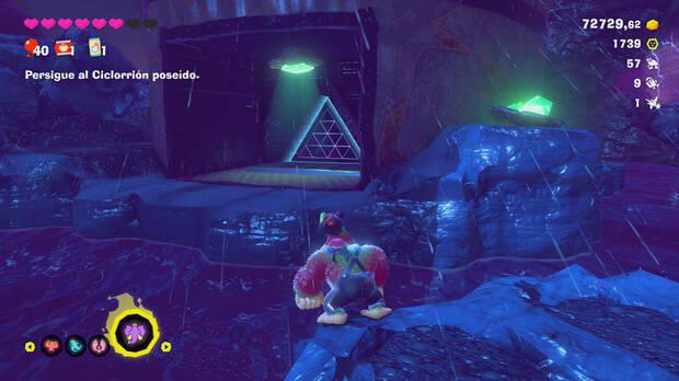 Donkey Kong Bananza - Ubicación del plátano 64 en Estrato de la tormenta