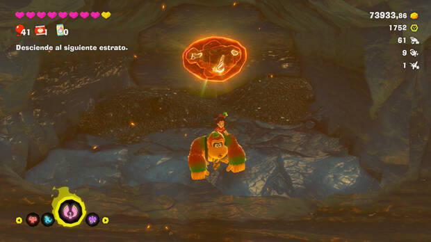 Donkey Kong Bananza - Ubicación del fósil rape 05 en Estrato de la tormenta