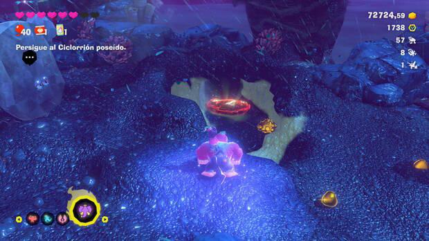 Donkey Kong Bananza - Ubicación del fósil rape 10 en Estrato de la tormenta