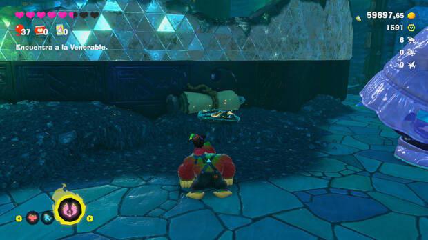Donkey Kong Bananza - Ubicación del fósil Rana 07 en Estrato de la tormenta