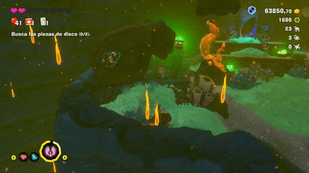 Donkey Kong Bananza - Ubicación del fósil Rana 24 en Estrato de la tormenta