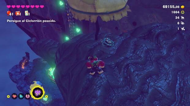 Donkey Kong Bananza - Ubicación del fósil Rana 35 en Estrato de la tormenta