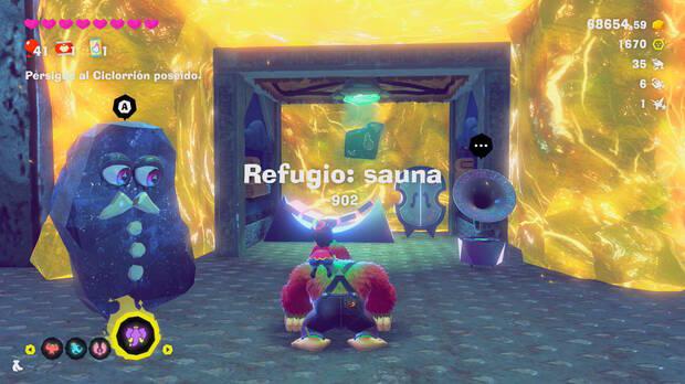 Donkey Kong Bananza - Ubicación del fósil Rana 36 en Estrato de la tormenta