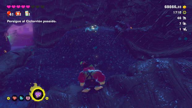Donkey Kong Bananza - Ubicación del fósil Rana 47 en Estrato de la tormenta