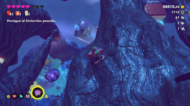 Donkey Kong Bananza - Ubicación del fósil Rana 48 en Estrato de la tormenta