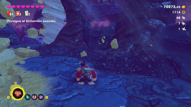 Donkey Kong Bananza - Ubicación del fósil Rana 50 en Estrato de la tormenta