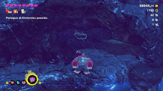 Donkey Kong Bananza - Ubicación del fósil Rana 43 en Estrato de la tormenta