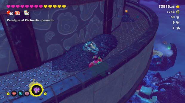 Donkey Kong Bananza - Ubicación del fósil Rana 60 en Estrato de la tormenta