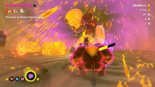 Donkey Kong Bananza - Estrategia para derrotar al jefe Ciclorrión poseído en su fase 2