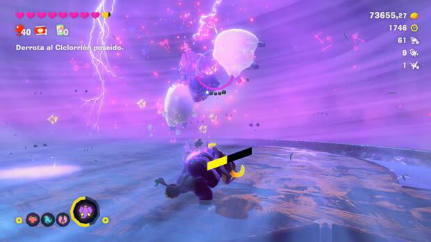 Donkey Kong Bananza - Estrategia para derrotar al jefe Ciclorrión poseído en su fase 3
