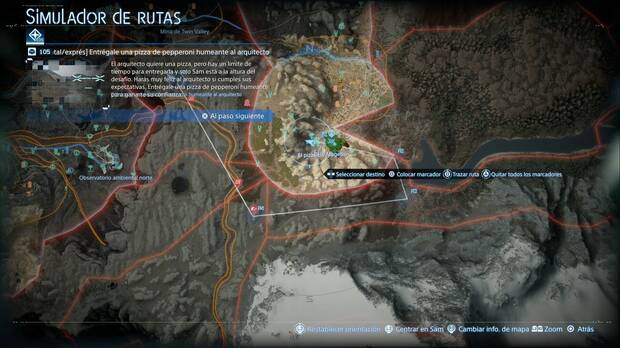 Death Stranding 2 - Encargos secundarios, Encargo #105: ruta para llegar de forma segura