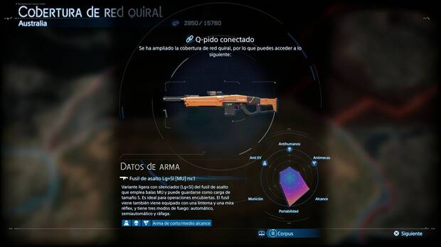 Death Stranding 2 - Armas, Fusil de asalto LG+Sl [MU] nv.1