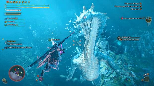 La batalla contra Lagiacrus es, desde ya, una de nuestras favoritas de Monster Hunter Wilds. La fase subacu�tica es un gran homenaje y todo un espect�culo.