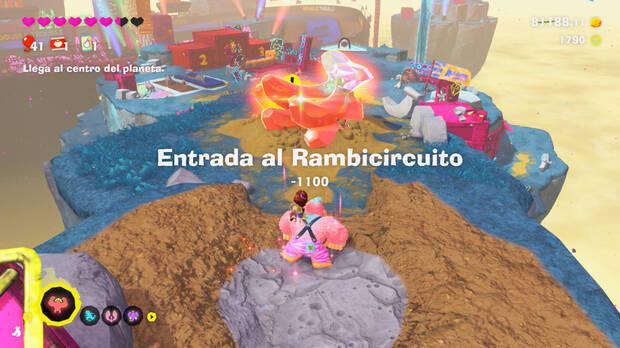 Donkey Kong Bananza - Ubicación del plátano 01 en Estrato del circuito