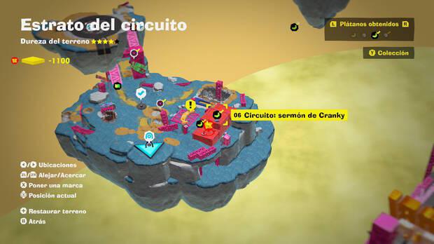Donkey Kong Bananza - Localización en el mapa del plátano 06 en Estrato del circuito
