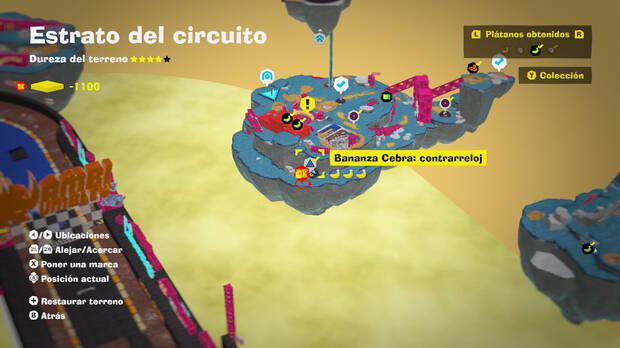 Donkey Kong Bananza - Localización en el mapa del plátano 07 en Estrato del circuito