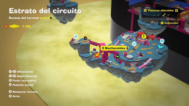 Donkey Kong Bananza - Localización en el mapa del plátano 02 en Estrato del circuito