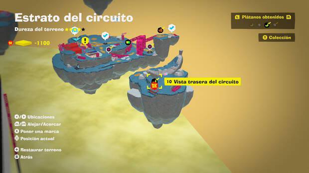 Donkey Kong Bananza - Localización en el mapa del plátano 10 en Estrato del circuito