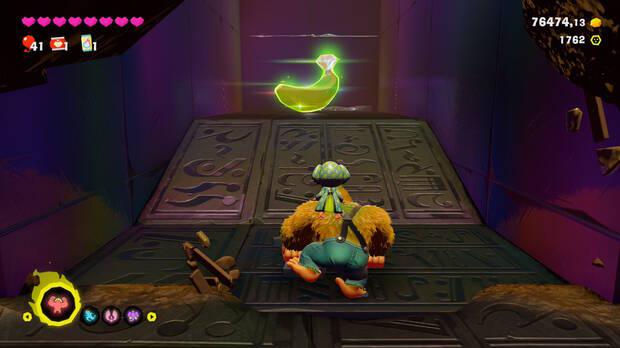Donkey Kong Bananza - Ubicación del plátano 05 en Estrato del vertedero