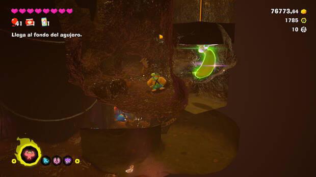 Donkey Kong Bananza - Ubicación del plátano 08 en Estrato del vertedero