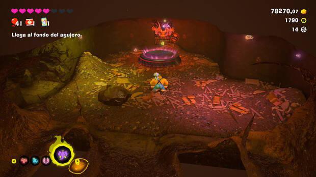 Donkey Kong Bananza - Ubicación del plátano 13 en Estrato del vertedero