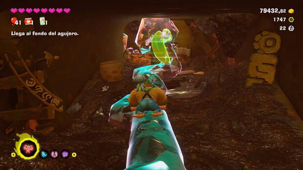 Donkey Kong Bananza - Ubicación del plátano 26 en Estrato del vertedero