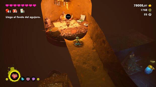 Donkey Kong Bananza - Ubicación del plátano 18 en Estrato del vertedero