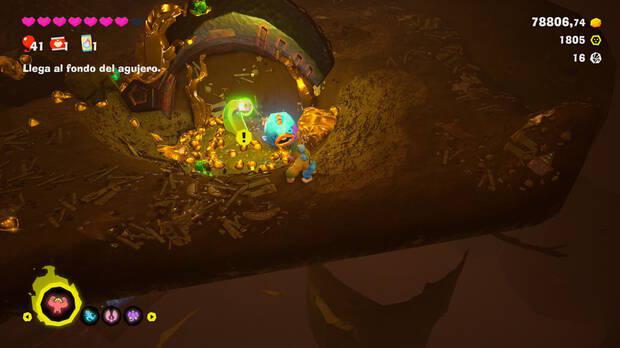 Donkey Kong Bananza - Ubicación del plátano 17 en Estrato del vertedero