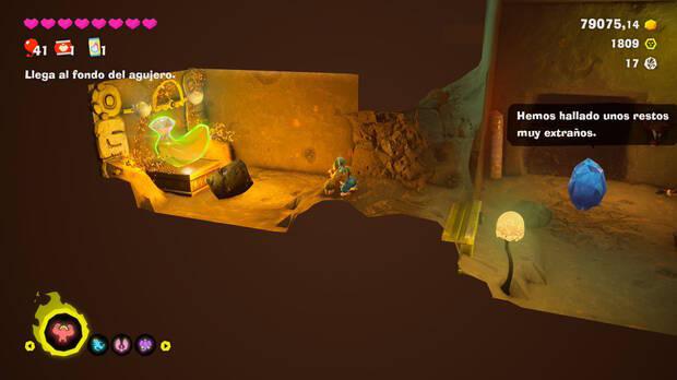 Donkey Kong Bananza - Ubicación del plátano 20 en Estrato del vertedero